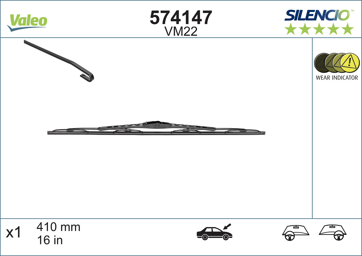 VALEO SILENCIO PERFORMANCE Ablaktörlő lapát 574147_VALEO